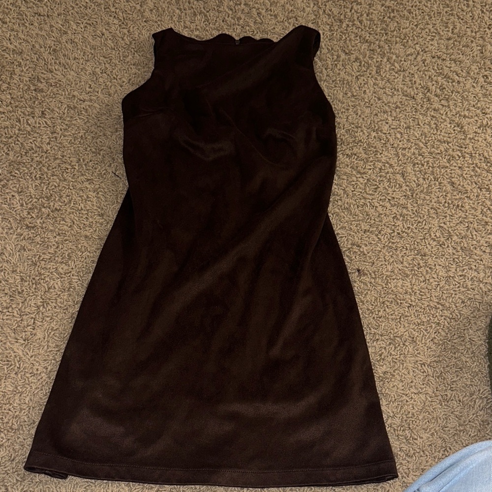Elegant Sleeveless Brown Dress